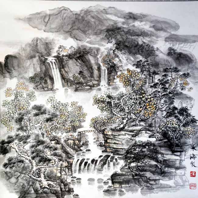 著名中国画画家翟承海作品欣赏