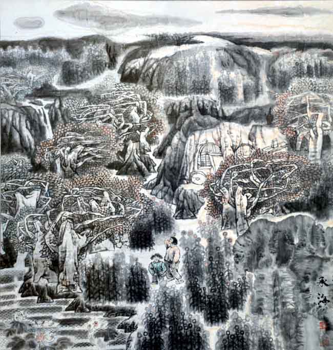 著名中国画画家翟承海作品欣赏