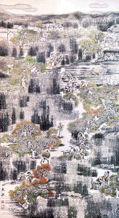 著名中国画画家翟承海作品欣赏:秋意正浓