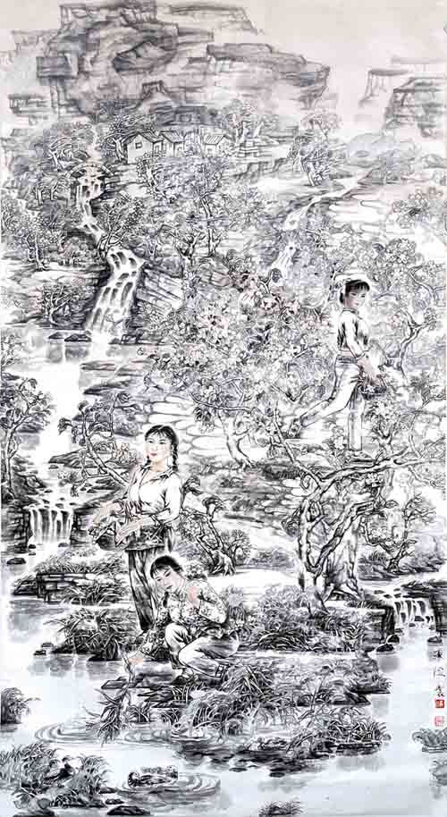 著名中国画画家翟承海作品欣赏:云淡风轻