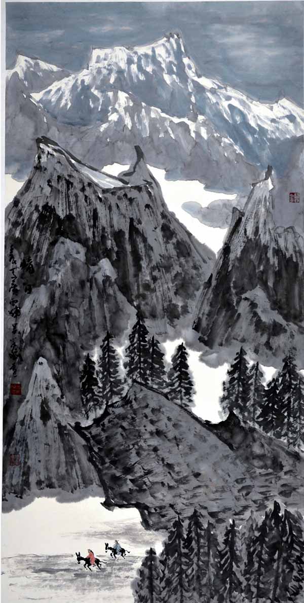 吴学斌的新疆大山水作品