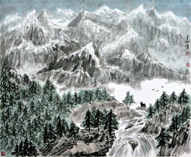 吴学斌的新疆大山水作品8