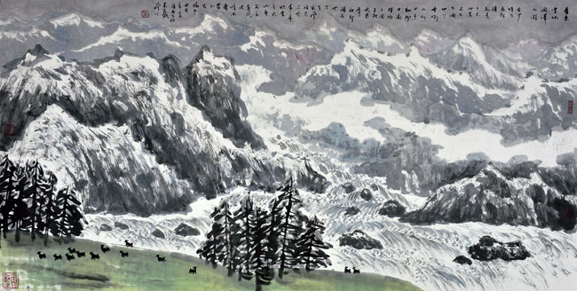 吴学斌的新疆大山水作品12