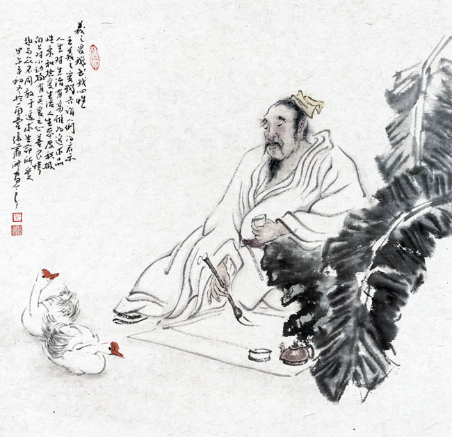 羲之爱鹅-张翔洲