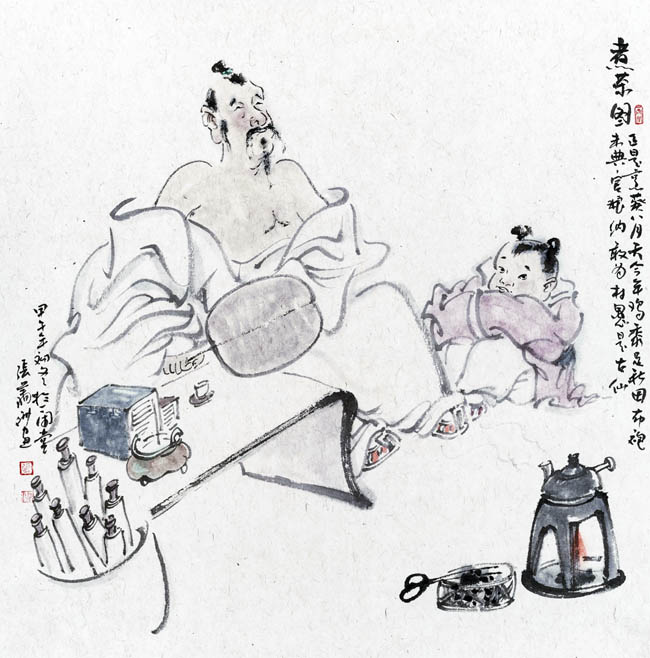 煮茶图-张翔洲