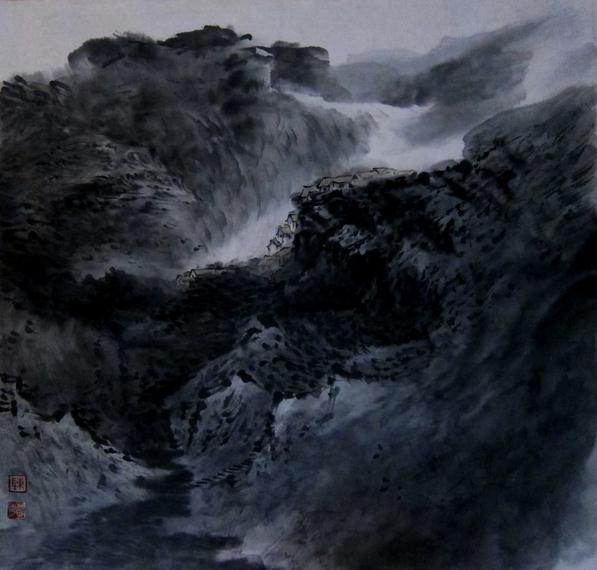 中国山水画家陈秀明作品