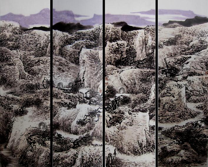 中国山水画家陈秀明作品