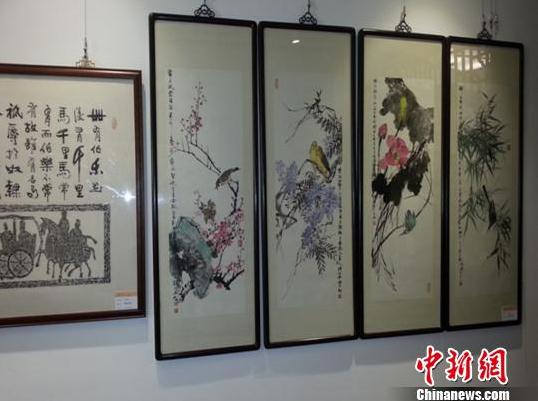 画家韩敏个展上海举行 展示海派书画风姿
