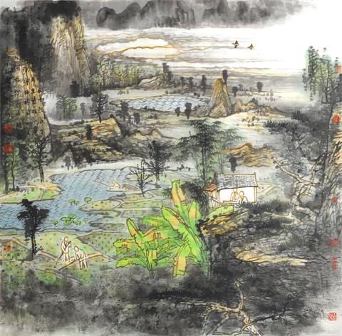 ɽˮ�������£������е�������