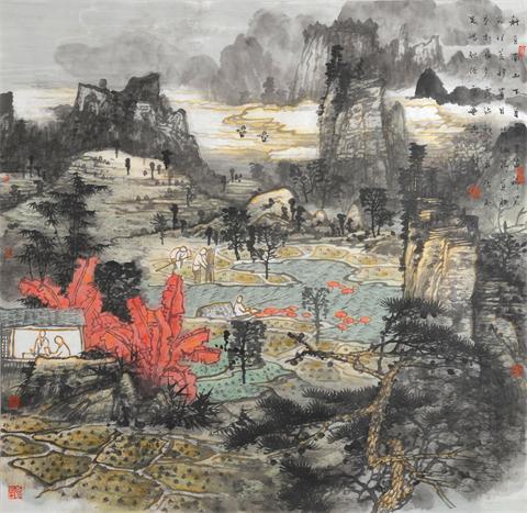 ɽˮ�������£������е�������