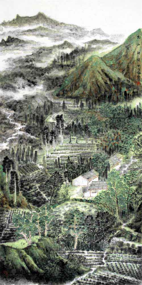 中国山水画家周松竹作品-《心象媚道》系列1