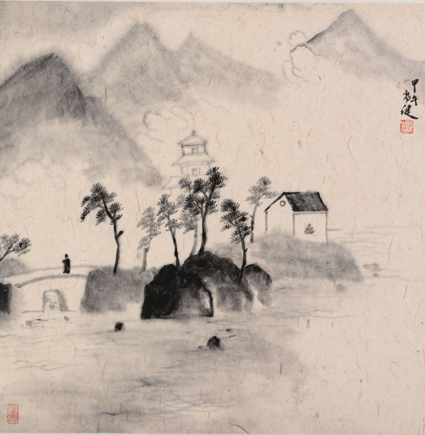 画家高健山水画作品欣赏