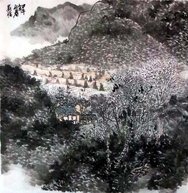 中国山水画家刘福作品欣赏1