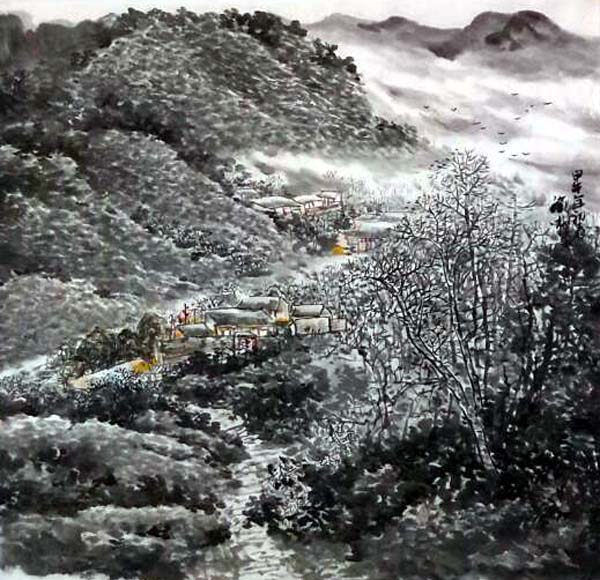 中国山水画家刘福作品欣赏2