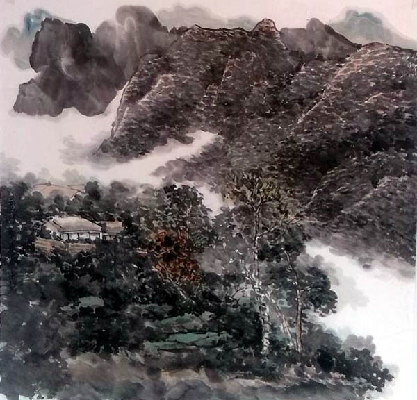 中国山水画家刘福作品欣赏3