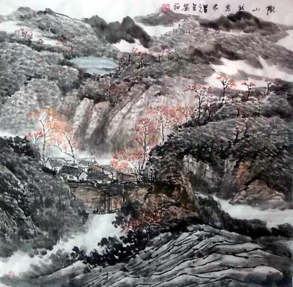 中国山水画家刘福作品欣赏4