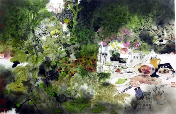 卢禹舜先生最新写生作品-《田园梦幻系列7》