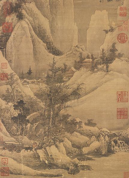 明 唐寅 函關雪霽