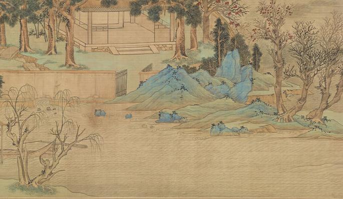 明 文徵明 倣趙伯驌後赤壁圖 卷(局部)