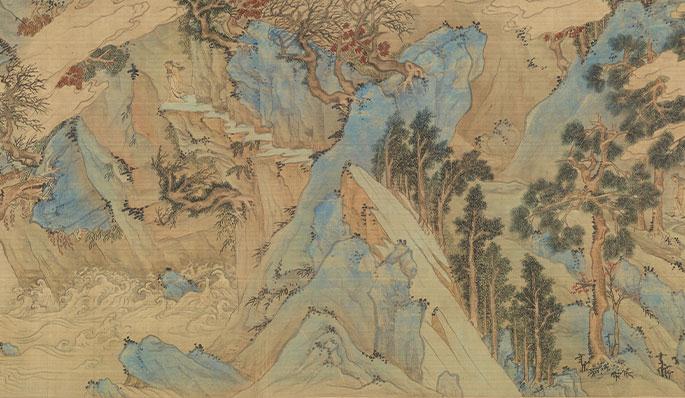 明 文徵明 倣趙伯驌後赤壁圖 卷(局部)