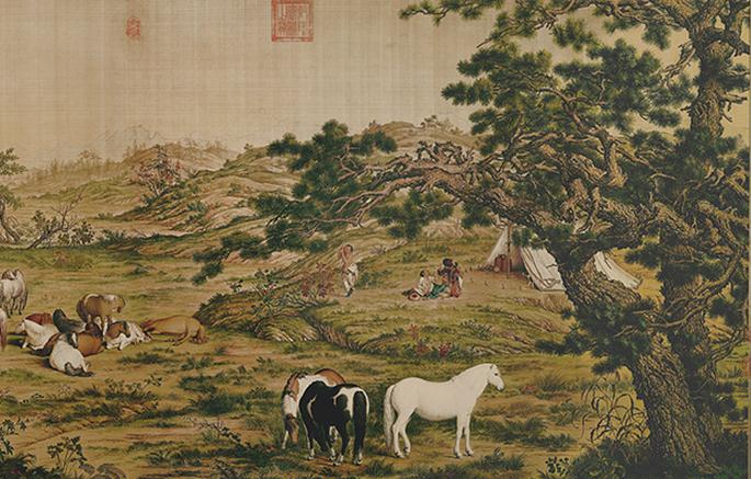 台北故宫馆藏清郎世宁百骏图卷赏析(组图)
