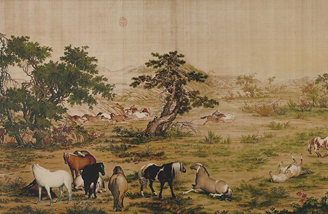 台北故宫馆藏清郎世宁百骏图卷赏析(组图)
