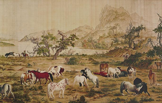 台北故宫馆藏清郎世宁百骏图卷赏析(组图)