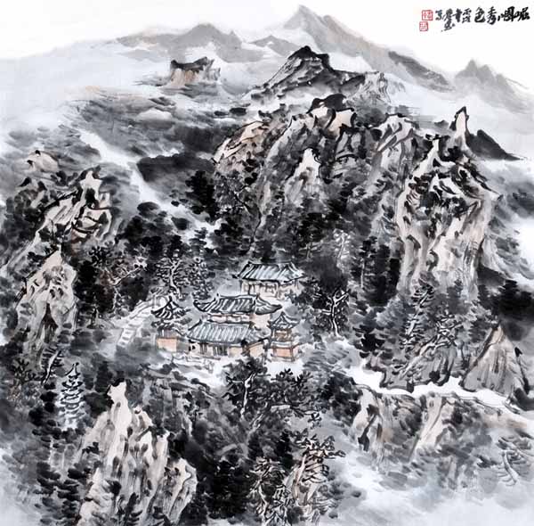 著名画家王爱忠先生作品欣赏:崛围秀色
