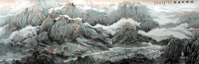 著名画家王爱忠先生作品欣赏:代州胜景图