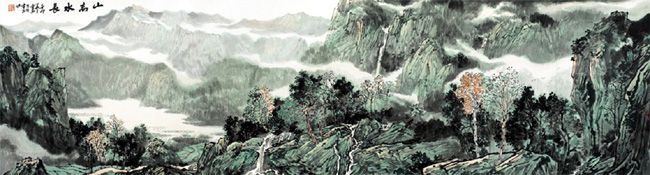 著名画家王爱忠先生作品欣赏:山高水长