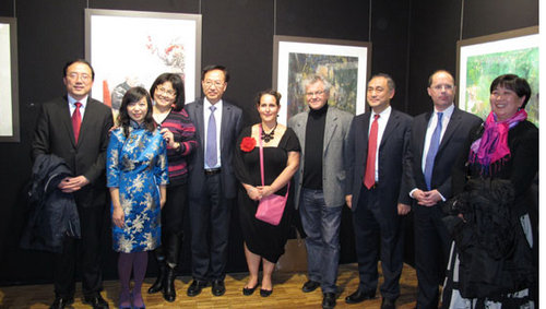 2014中国画大师排行榜亮相美国纽约时代广场石齐在列