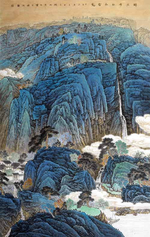中国山水画家高潭印作品欣赏3