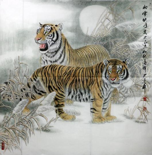 工笔绘虎啸山河——山东省美术家协会理事高伟画作赏析