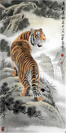 工笔绘虎啸山河——山东省美术家协会理事高伟画作赏析