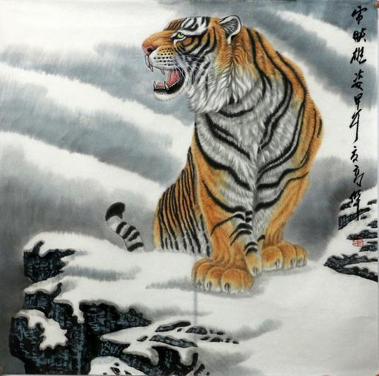 工笔绘虎啸山河——山东省美术家协会理事高伟画作赏析