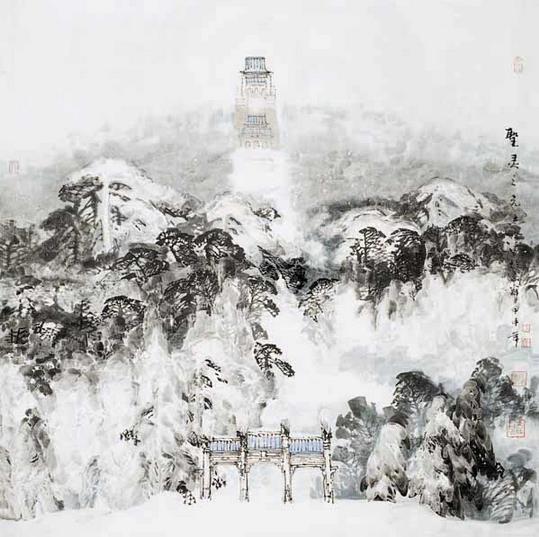 于志学先生作品-圣灵之光 2004年 120x120