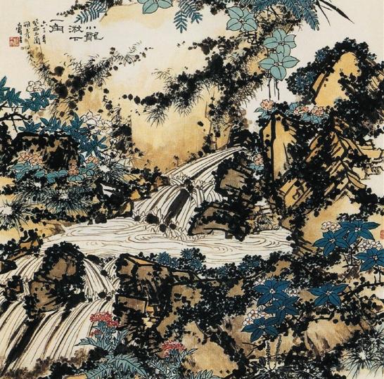 潘天寿 小龙湫下一角 107.8×107.5cm 1963年 纸本