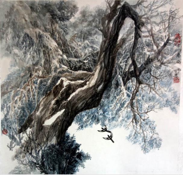 著名画家杨扬的新疆大山水画作品11