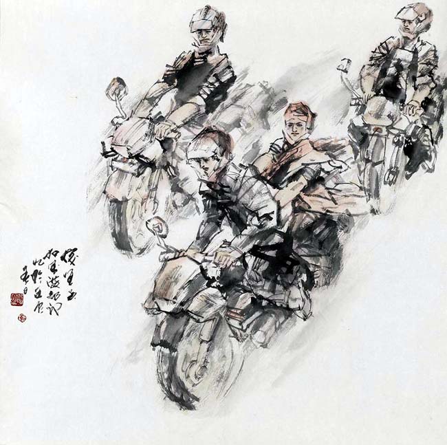 著名画家崔俊恒作品:加德满都记忆 68x68 2012年