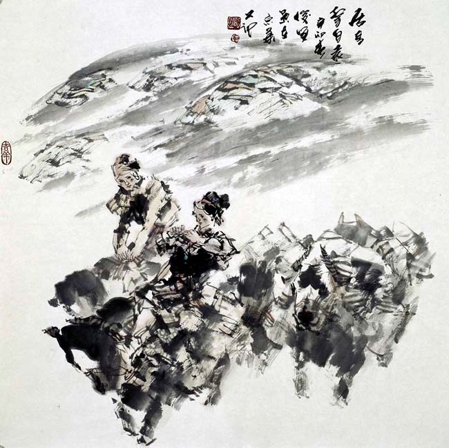 著名画家崔俊恒作品:居高声自远 68x68 2011年