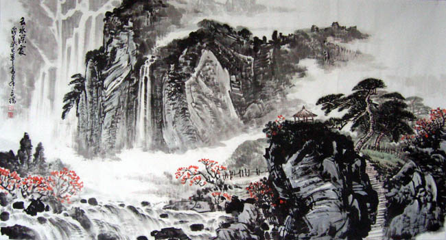 贺文瑞先生作品欣赏(中国山水画艺术网编辑刊发)