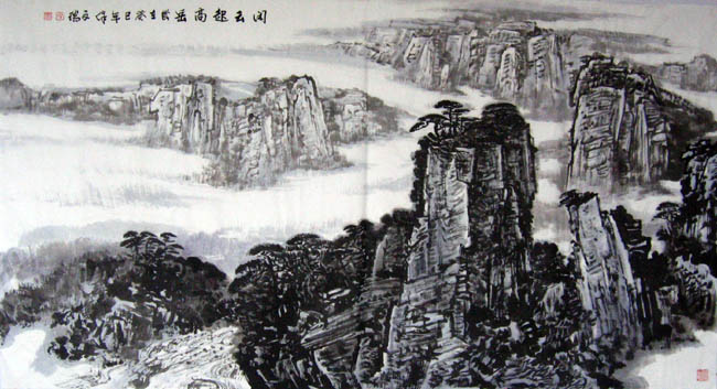 贺文瑞先生作品欣赏(中国山水画艺术网编辑刊发)