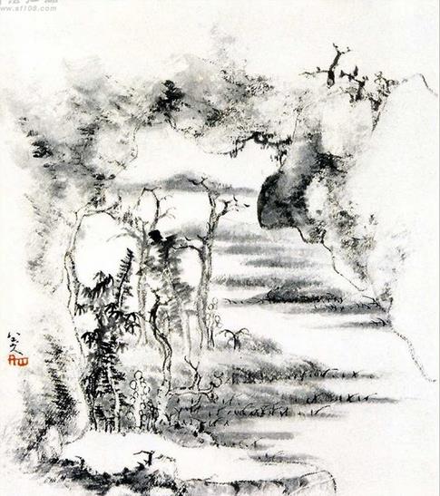 八大山人中国画作品集萃:山水册页