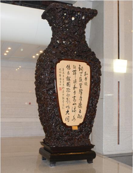 军旅艺术家王树进根雕、书法作品欣赏(组图)