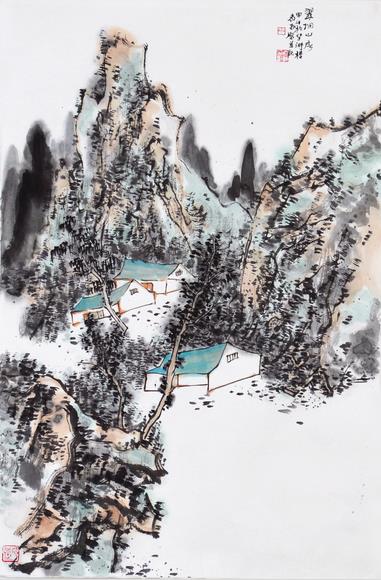 田泰勤山水画作品