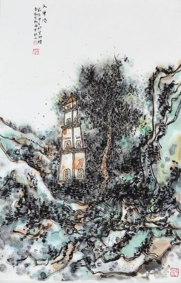 田泰勤山水画作品