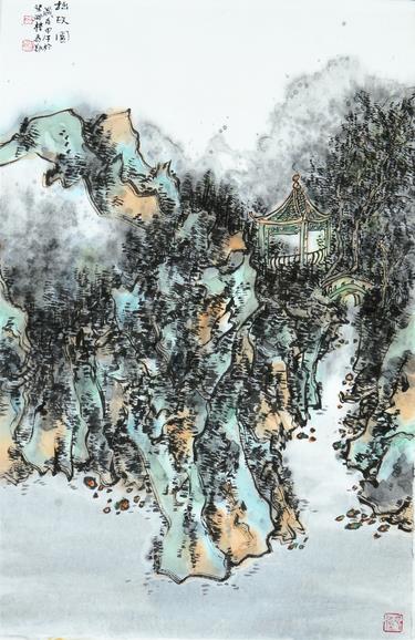 田泰勤山水画作品