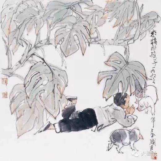 《数猪的孩子》 1996年 史国良作品