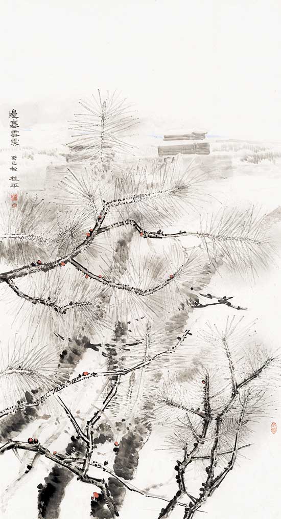 李桂平作品-边塞雪霁