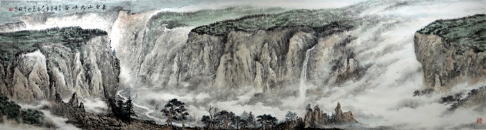画家赵明仁先生作品-长白山大峡谷